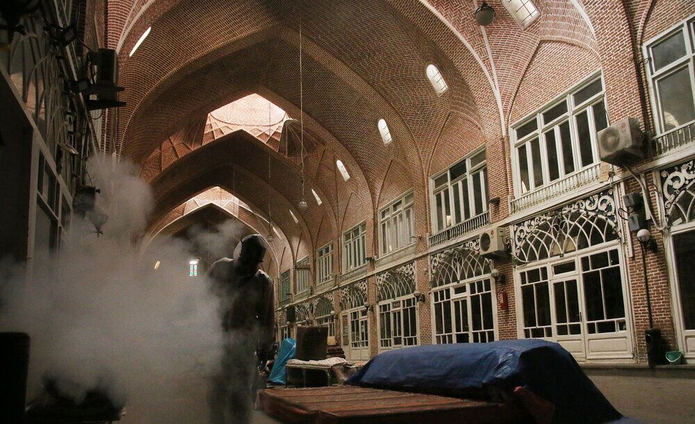 تداوم ضد عفونی بازار تاریخی تبریز در روزهای آینده