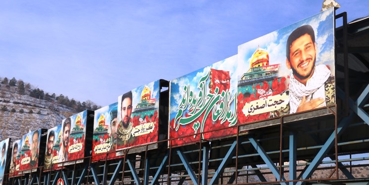 تمثال شهدای مدافع حرم زینت بخش ورودی شهر تبریز