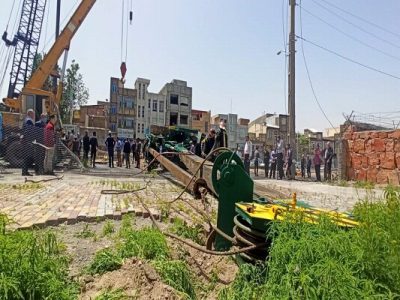 توضیحات مدیرعامل سازمان آتش نشانی در خصوص واژگونی دستگاه حفاری در بلوار نیایش تبریز