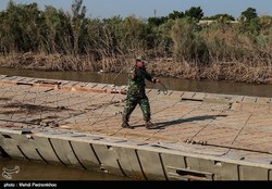نصب پل متحرک روی روخانه؛ برنامه اصلی سپاه در روز دوم رزمایش ارس