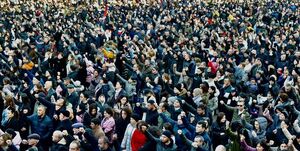 تظاهرات هزاران نفری در «قره باغ» علیه جمهوری آذربایجان