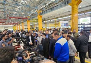 افتتاح خط تولید شرکت خودروسازان دیزلی آذربایجان با حضور رئیس جمهور